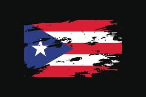 bandeira do estilo grunge de porto rico. ilustração vetorial. vetor