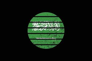 bandeira do estilo grunge da Arábia Saudita. ilustração vetorial. vetor