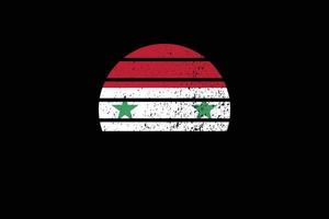 bandeira do estilo grunge da Síria. ilustração vetorial. vetor