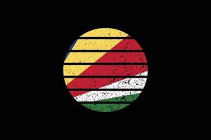 bandeira do estilo grunge das seychelles. ilustração vetorial. vetor