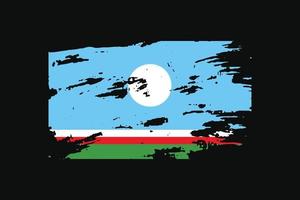 bandeira do estilo grunge da República de Sakha. ilustração vetorial. vetor