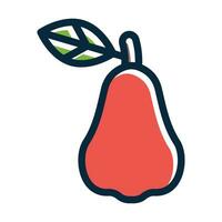Java maçã vetor Grosso linha preenchidas Sombrio cores ícones para pessoal e comercial usar.