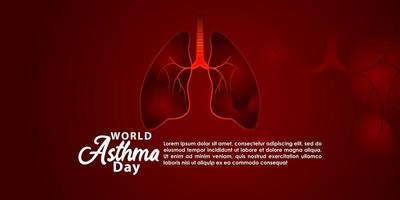 fundo de design de medicina vetorial do dia mundial da asma vetor