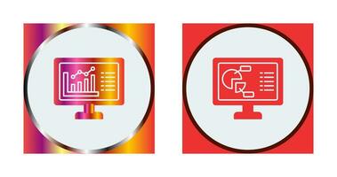 gráfico e torta gráfico ícone vetor