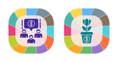 crescimento e dinheiro ícone vetor