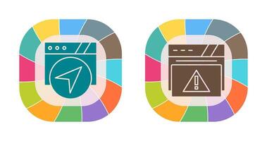 navegação e alerta ícone vetor