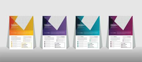 negócios corporativos panfleto cartaz panfleto brochura capa projeto layout plano de fundo, esquema de duas cores, modelo vetorial em tamanho A4. vetor