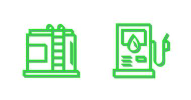 água tanque e gasolina bomba ícone vetor