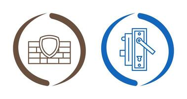 firewall e porta lidar com ícone vetor