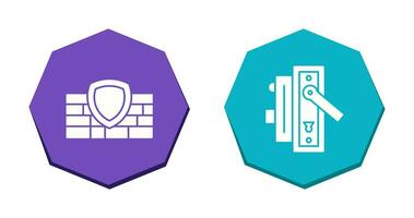 firewall e porta lidar com ícone vetor