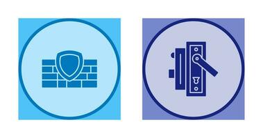 firewall e porta lidar com ícone vetor