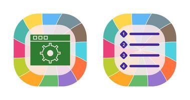 configurações e numerado listas ícone vetor