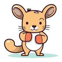 fofa desenho animado hamster. vetor ilustração do uma hamster.