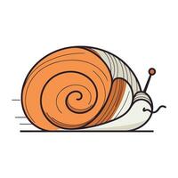 Caracol desenho animado ícone. Caracol animal e vida tema. isolado Projeto. vetor ilustração