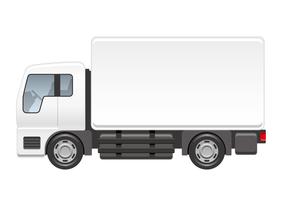 Ilustração do caminhão isolada em um fundo branco. vetor