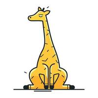 desenho animado girafa. vetor ilustração do uma fofa girafa.