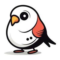 Dom-fafe pássaro desenho animado mascote personagem vetor ilustração.
