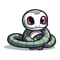 fofa serpente personagem isolado em uma branco fundo. vetor ilustração.