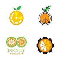 cenografia do ícone do logotipo do vetor laranja