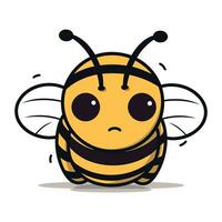 fofa abelha desenho animado mascote personagem. vetor ilustração.