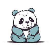 panda Urso vetor ilustração. fofa desenho animado panda Urso personagem