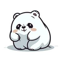 polar Urso vetor ilustração. fofa desenho animado panda urso.