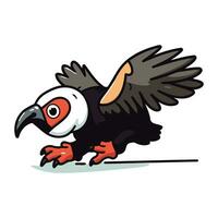 vetor imagem do uma abutre em uma branco fundo. desenho animado estilo.