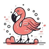 flamingo. flamingo. vetor ilustração dentro linha estilo