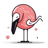 flamingo vetor ilustração. flamingo plano estilo. pássaro personagem.