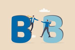 b2b business to business commerce, enterprise deal entre empresas vetor