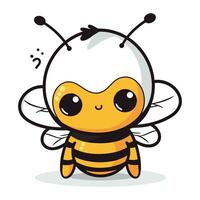 fofa abelha desenho animado mascote personagem. vetor ilustração.