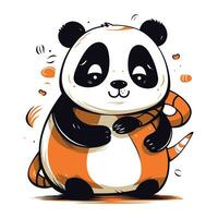 fofa desenho animado panda. vetor ilustração do uma panda.