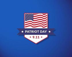 dia do patriota - 11 de setembro, vetor do ícone do emblema
