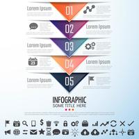 Modelo de design de infográficos de seta vetor