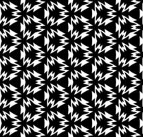 padrão abstrato sem costura preto e branco. fundo e pano de fundo. projeto ornamental em tons de cinza. ornamentos em mosaico. ilustração gráfica vetorial. vetor