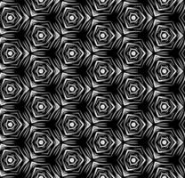 padrão abstrato sem costura preto e branco. fundo e pano de fundo. projeto ornamental em tons de cinza. ornamentos em mosaico. ilustração gráfica vetorial. vetor