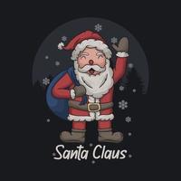 Papai Noel fofo dançando ilustração vetor