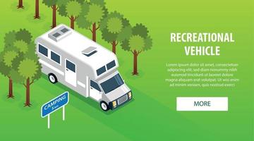 banner horizontal de autocaravana vetor