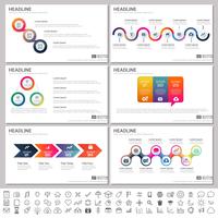 Elementos modernos de infográficos para modelos de apresentações para banner vetor