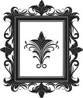 majestoso artesanato Preto floral arte com real toque nobre esplendor monocromático realeza dentro decorativo florais vetor