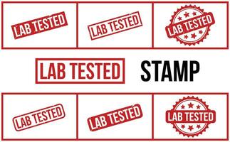 laboratório testado borracha grunge carimbo conjunto vetor