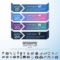 Modelo de design de infográficos de seta vetor