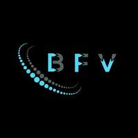 bfv carta logotipo criativo Projeto. bfv único Projeto. vetor