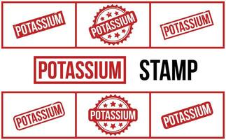 potássio borracha carimbo conjunto vetor