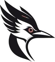 Preto pica-pau pássaro logotipo Projeto moderno pica-pau pássaro logotipo Projeto Preto moderno vetor