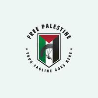 livre Palestina logotipo vetor