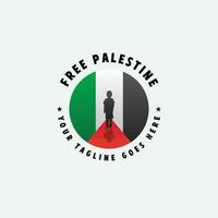 livre Palestina logotipo vetor