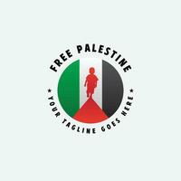 livre Palestina logotipo vetor