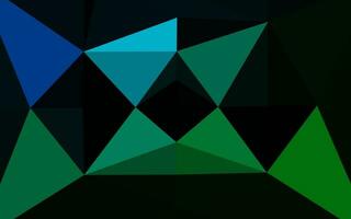 layout poligonal abstrato de vetor azul escuro, verde.