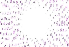 fundo vector roxo claro com símbolos musicais.